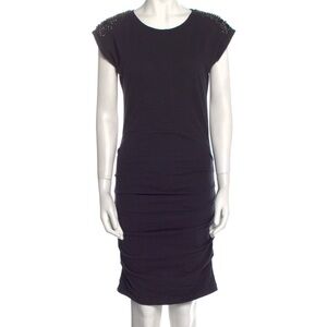 MAJE CREW NECK KNEE LENGTH DRESS